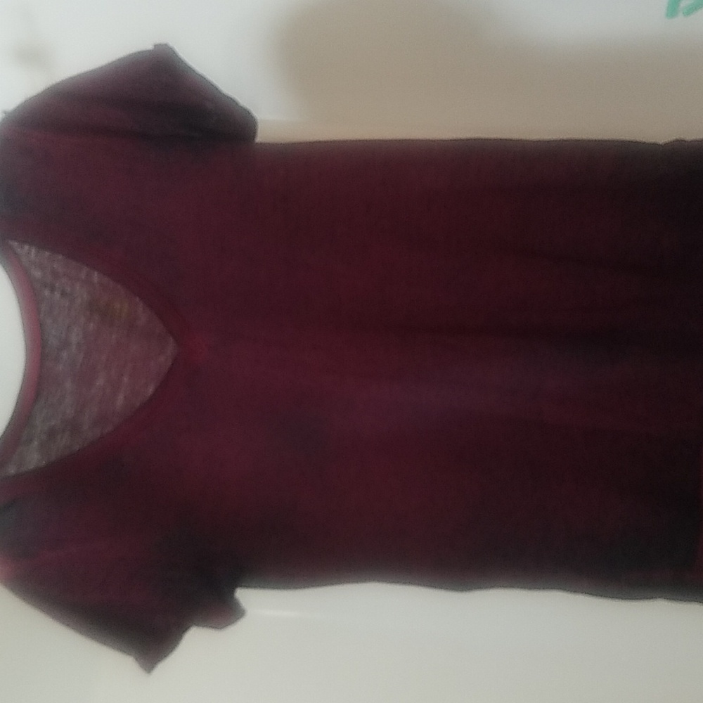Burgandy & black shirt